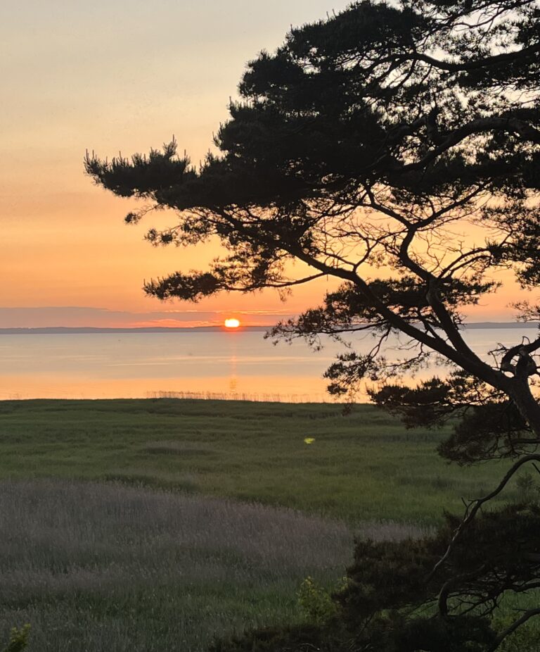 widok na zachód słońca