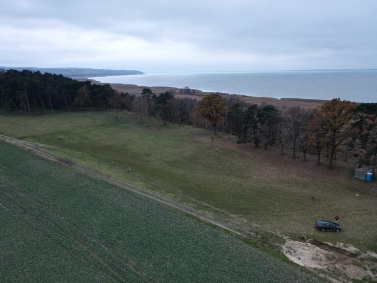 Zalew wiślany widok z drona