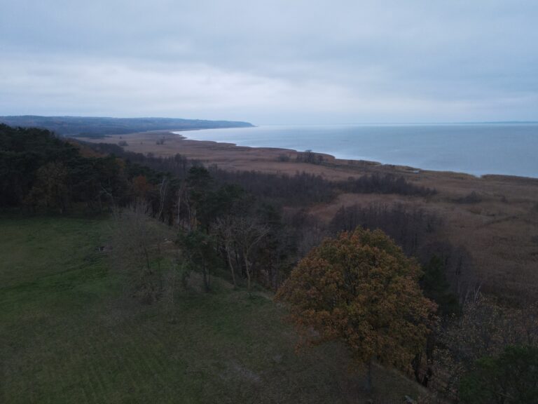 Zalew wiślany widok z drona